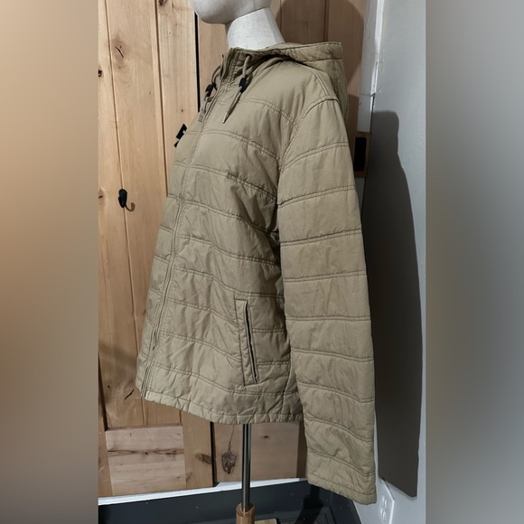 Old Navy Tan Hooded Puffer Jacket Men’s Large - Picture 7 of 9